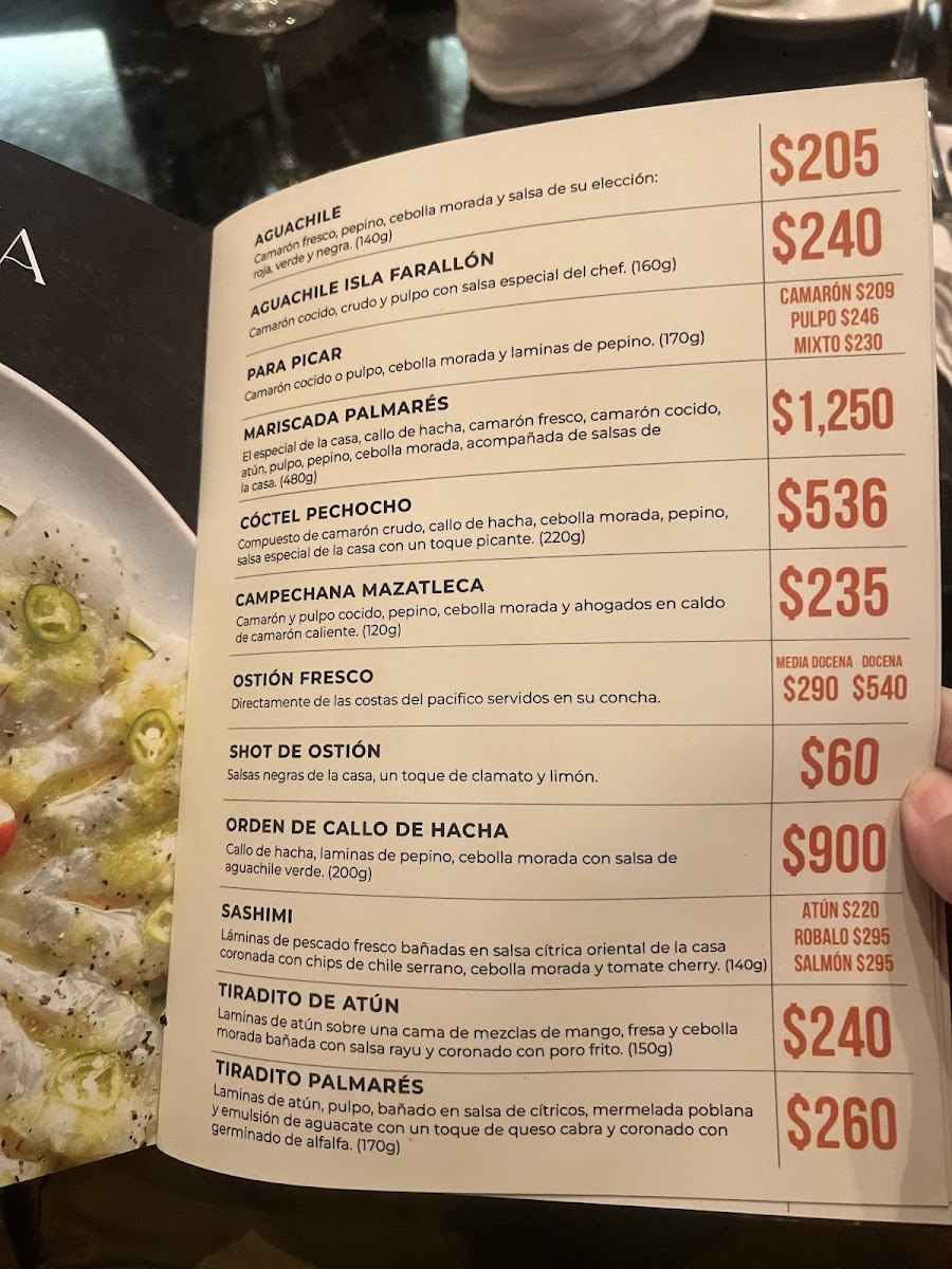 Palmarés Mazatlán Menu - Image 2